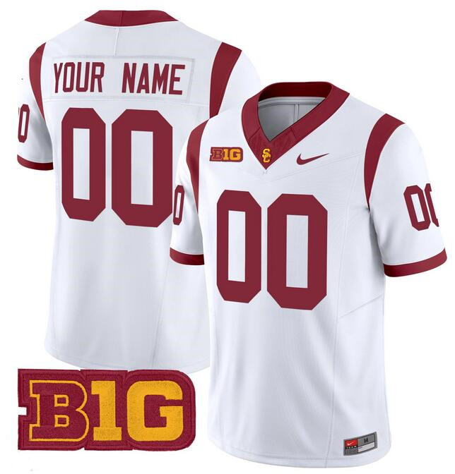 Men's White USC Trojans ACTIVE PLAYER Custom 2024 F.U.S.E. Vapor Limited Stitched Jersey